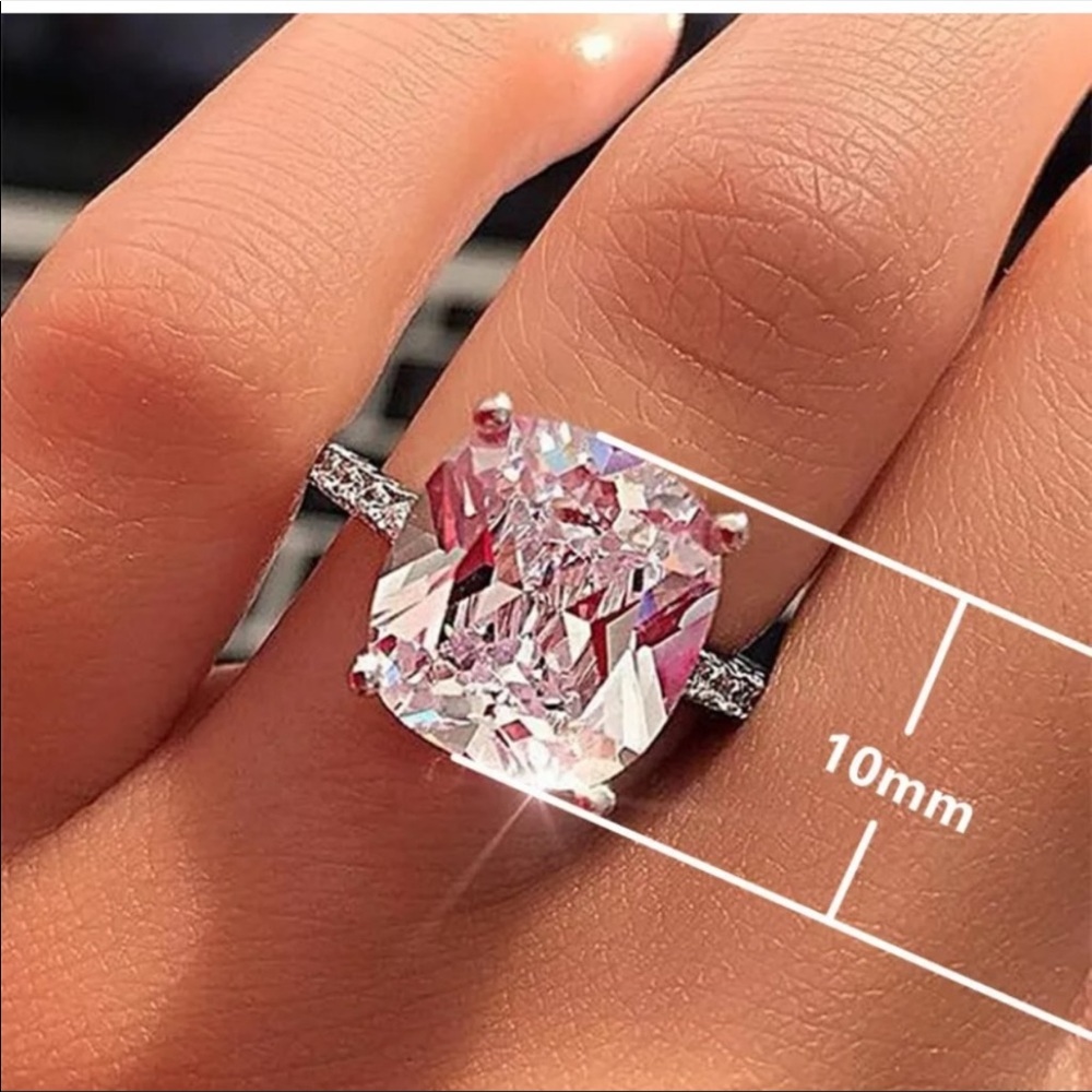 5.0 Carat White Sapphire Sterling Silver Ring, CUTE RING, SHINY RING. - Picture 4 of 4